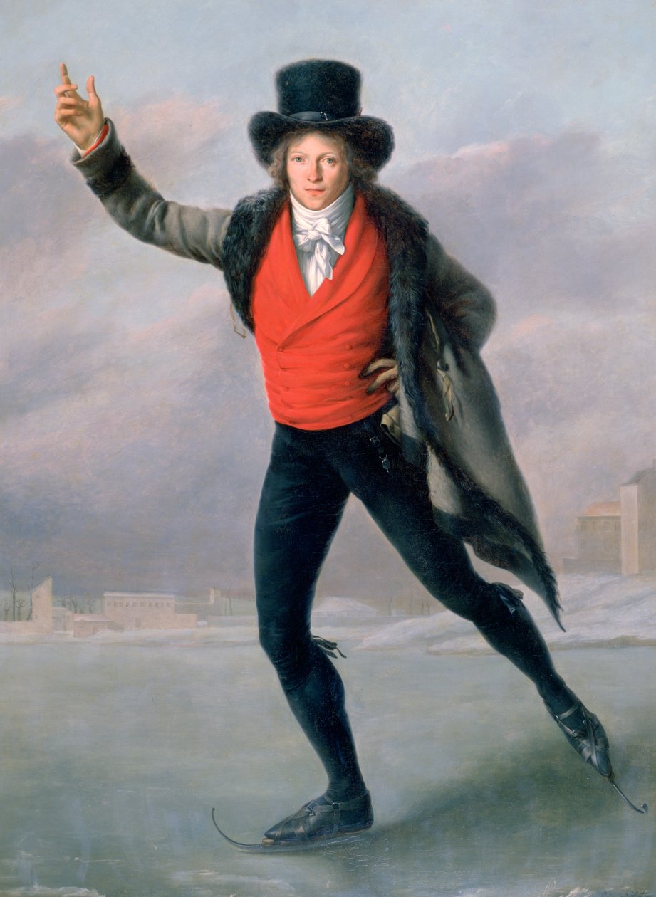 De schaatser, 1798 door Pierre Maximilien Delafontaine