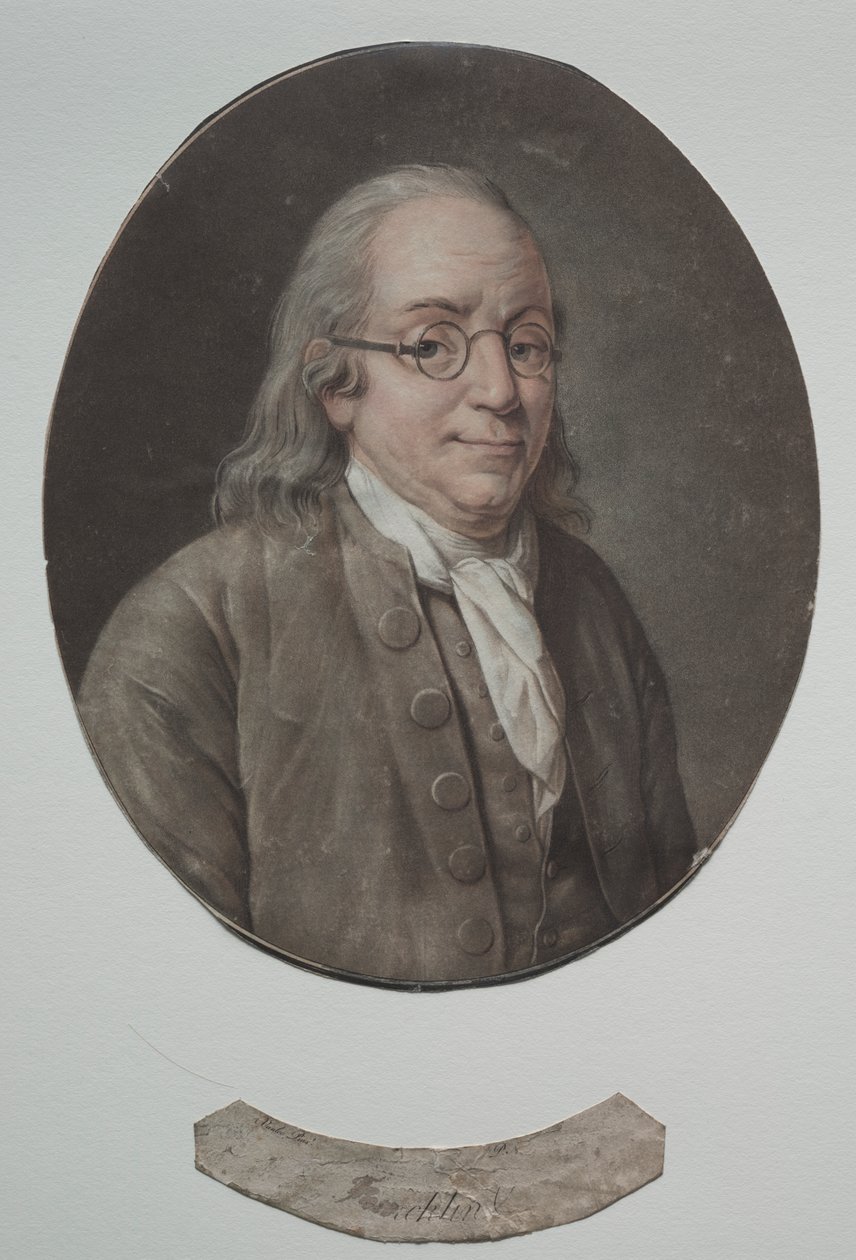 Benjamin Franklin door Pierre Michel Alix