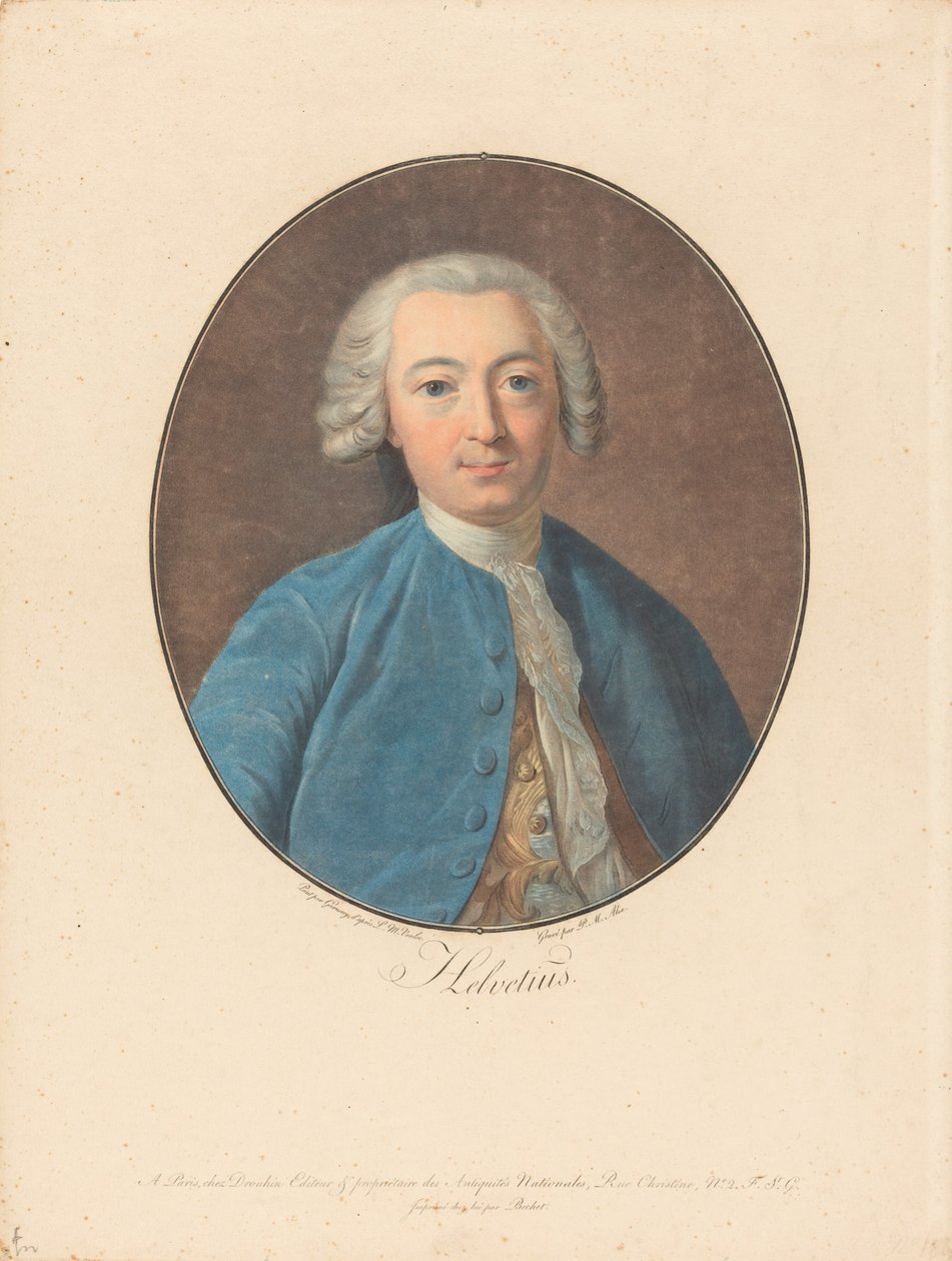 Helvetius door Pierre Michel Alix after Jean François Garnerey after Louis Michel Van Loo