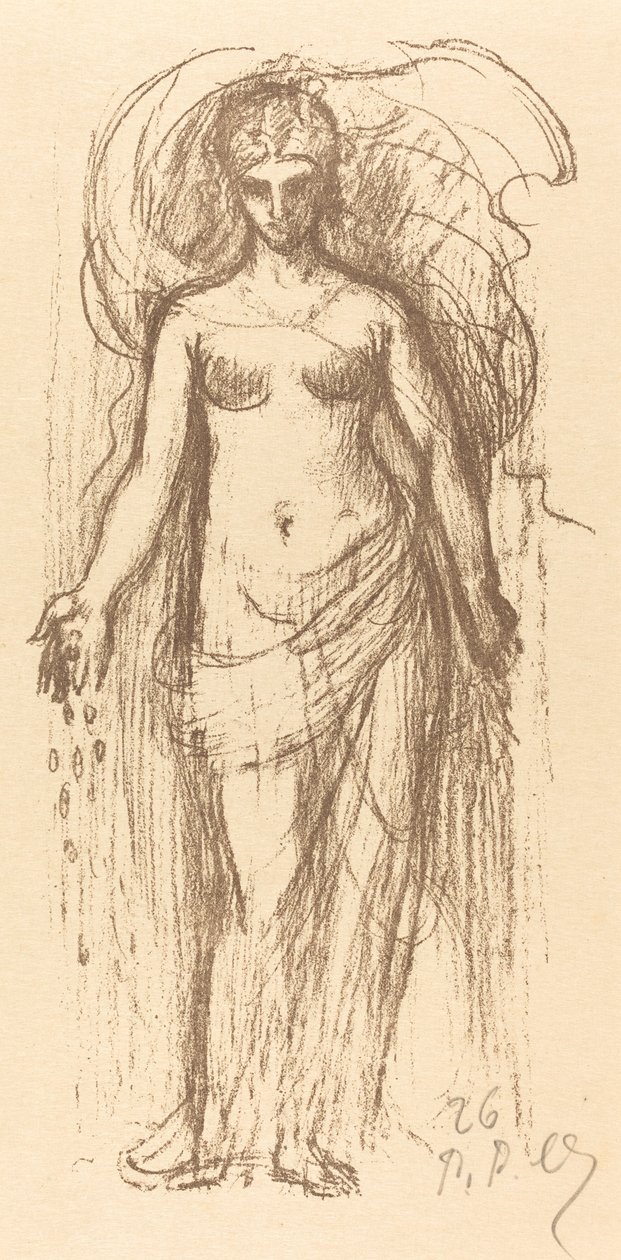 Studie van een vrouw (Overvloed) door Pierre Puvis de Chavannes