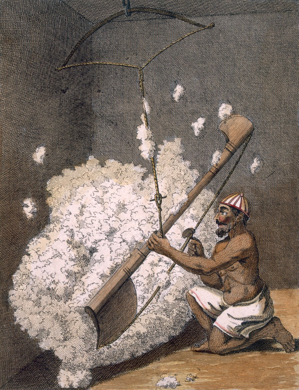Katoen kaarden, 1782 door Pierre Sonnerat