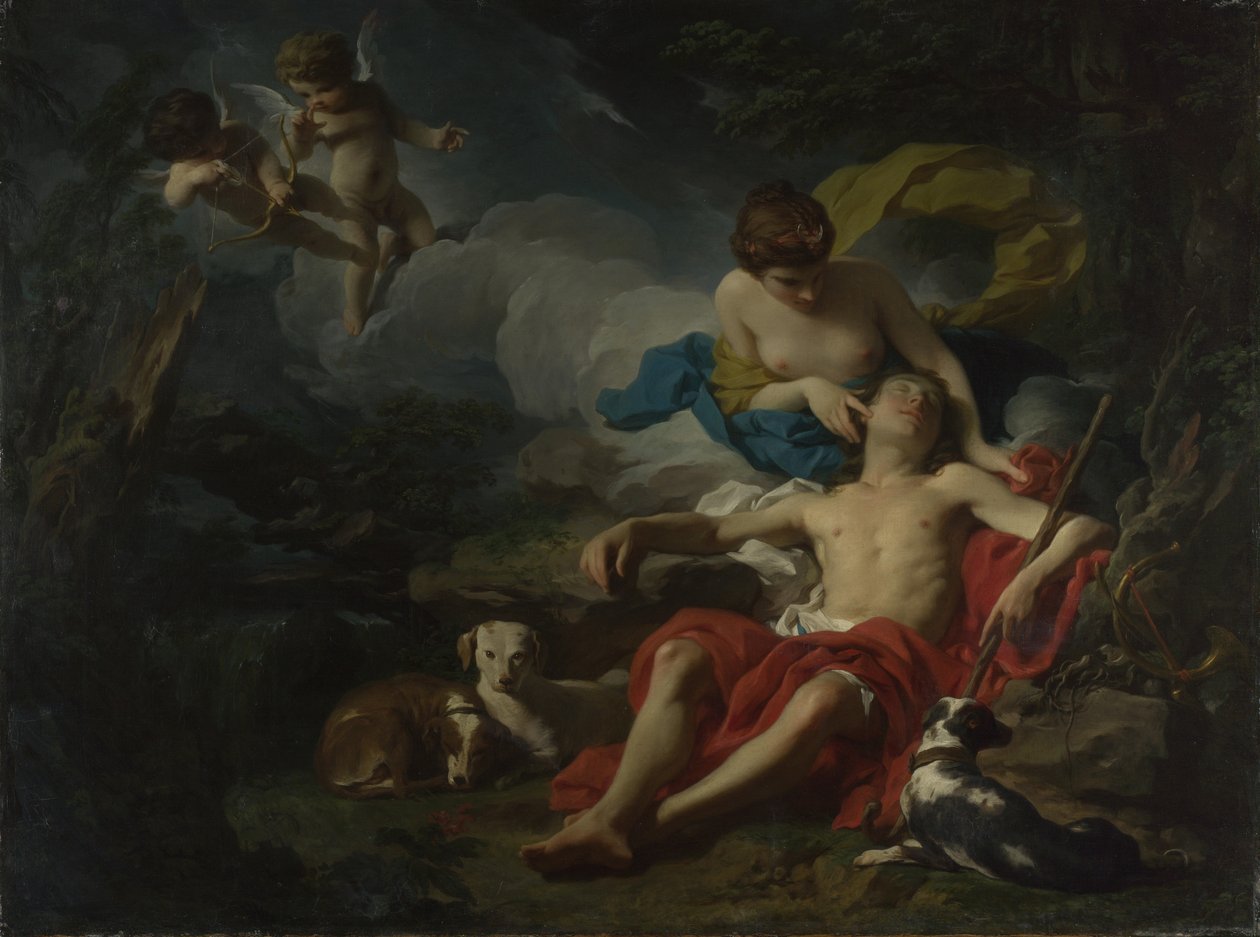 Diana en Endymion, ca. 1745 door Pierre Subleyras