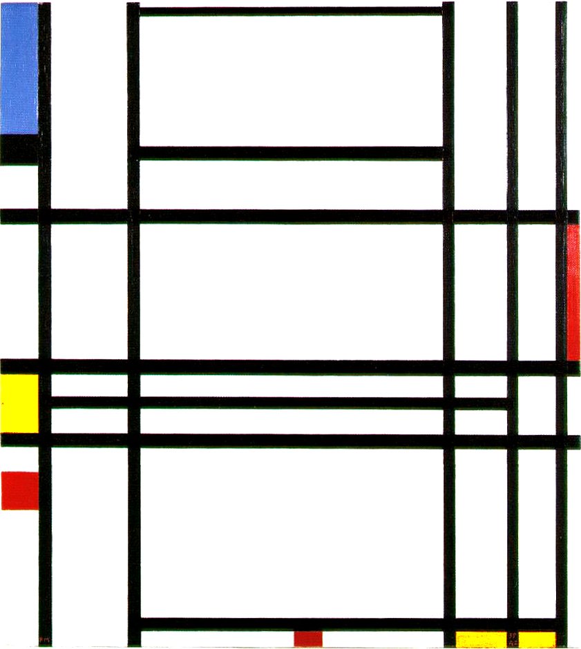 Compositie 10 door Piet Mondrian