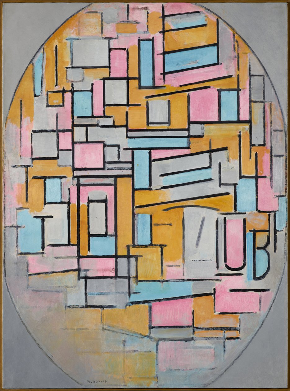 Compositie in Ovaal met Kleurvlakken 2, 1914 door Piet Mondrian