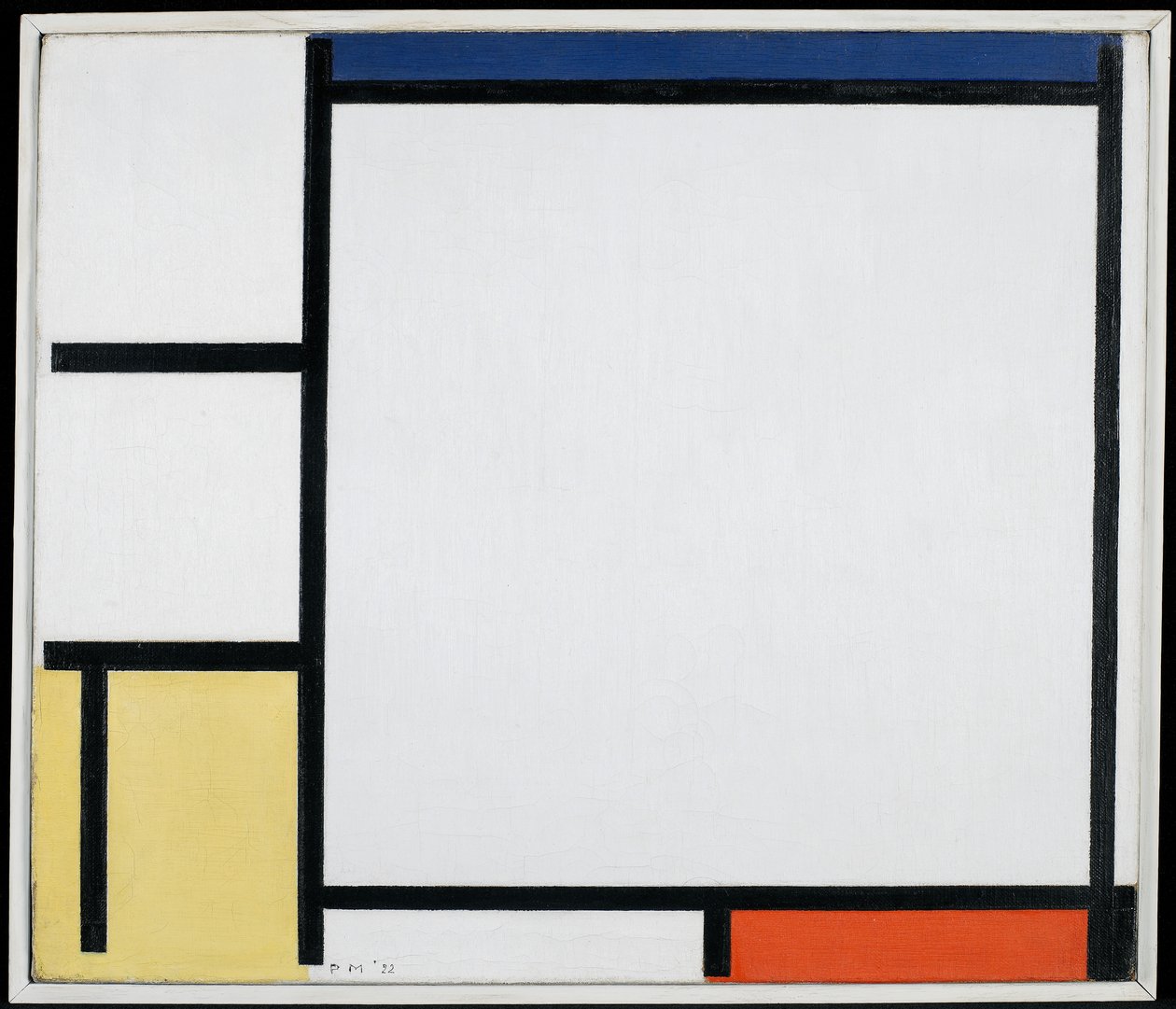 Compositie met blauw, rood, geel en zwart door Piet Mondrian