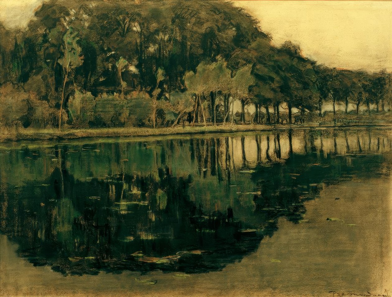 Geinrust Boerderij met Hoge Horizon door Piet Mondrian