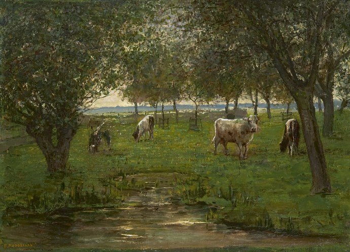 Grazende Kalfjes door Piet Mondrian