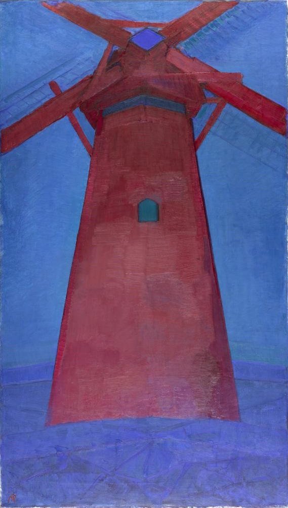 Mondriaan Rode Molen door Piet Mondrian