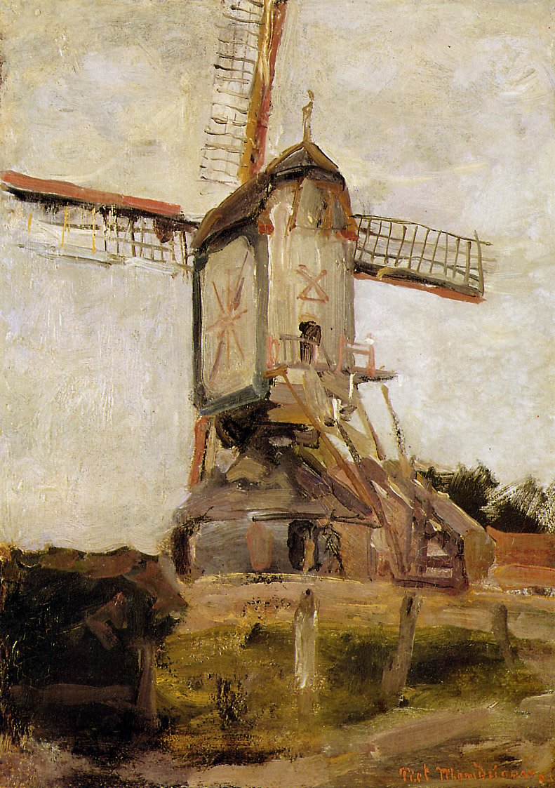 Standerdmolen bij Heeswijk door Piet Mondrian