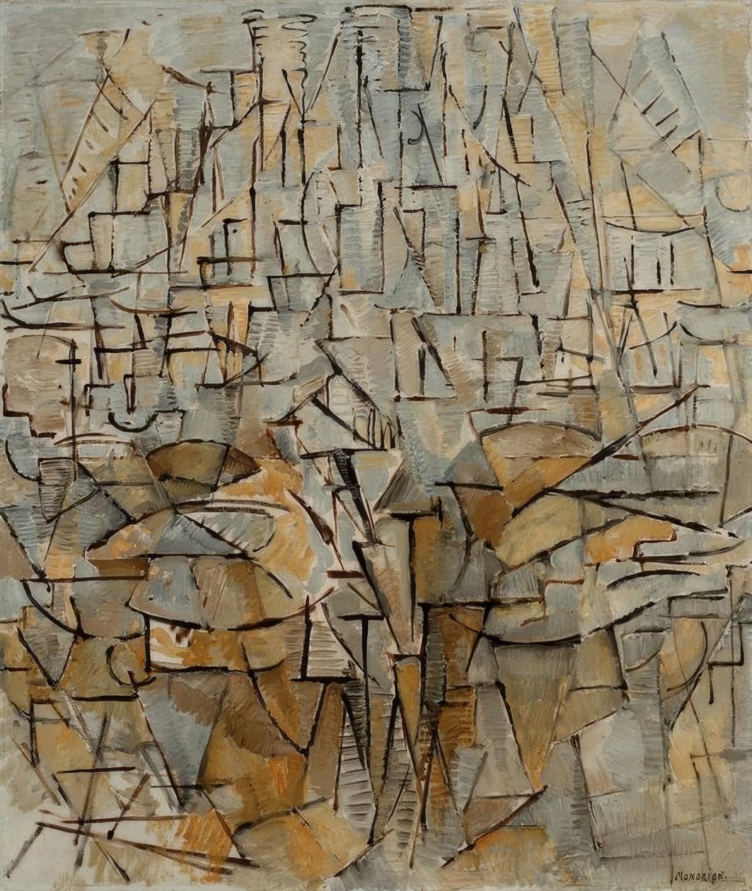 Tableau No. 4; Kompositie No. VIII; Kompositie 3 door Piet Mondrian