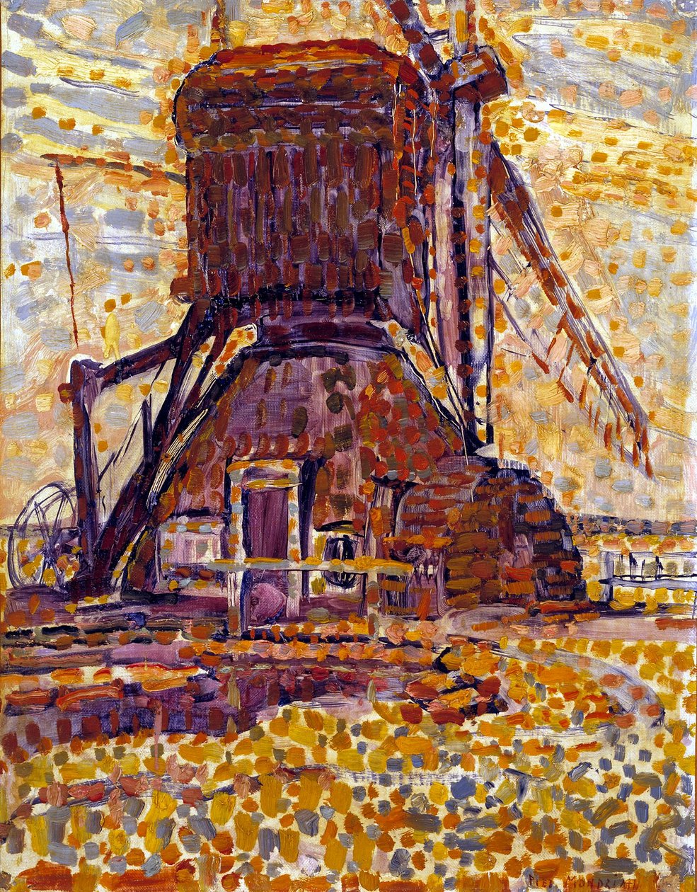De Winkel Molen door Piet Mondrian