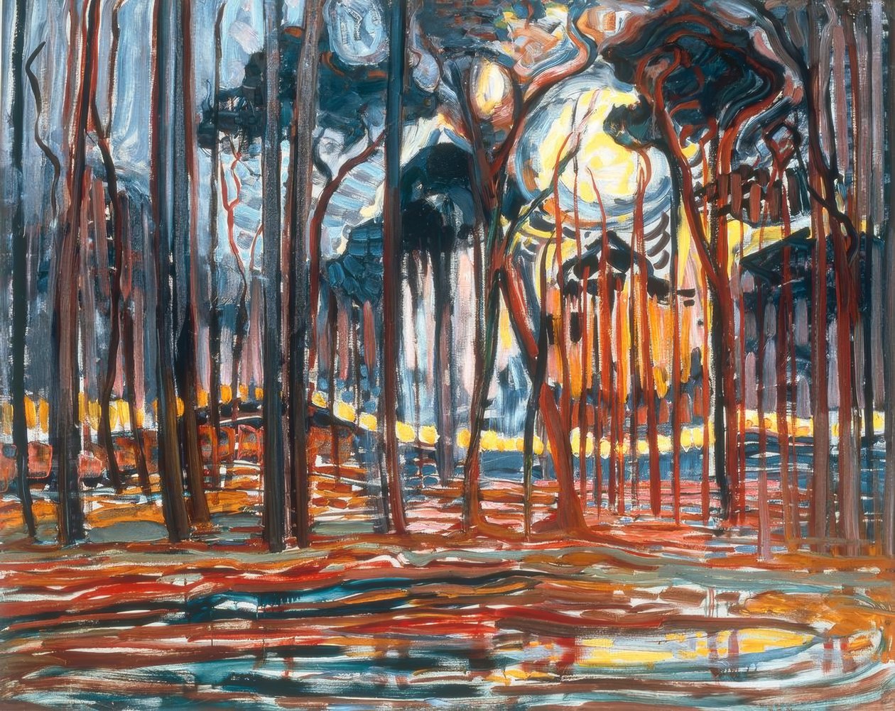 Bos bij Oele door Piet Mondrian