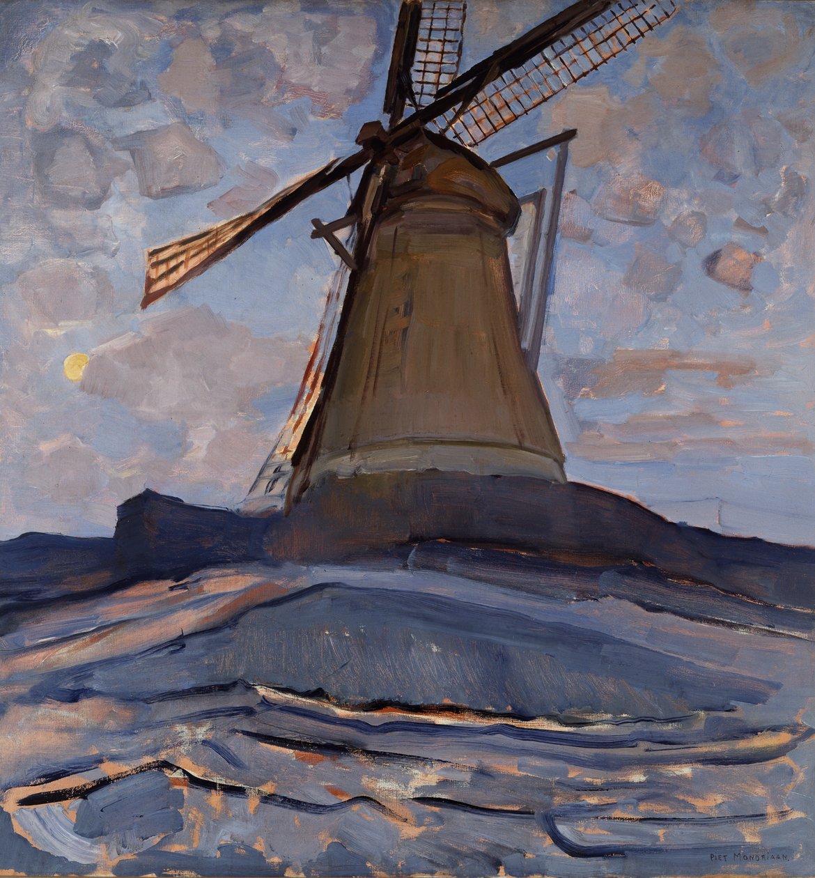 Windmolen door Piet Mondrian