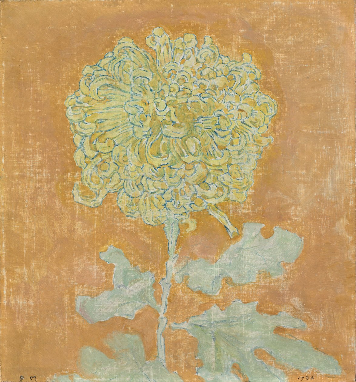 Chrysant, 1906-1942 door Piet Mondrian
