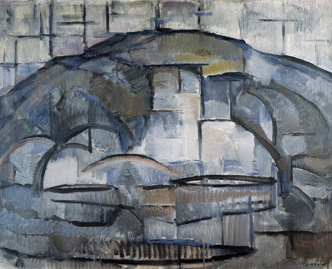 Landschap door Piet Mondrian