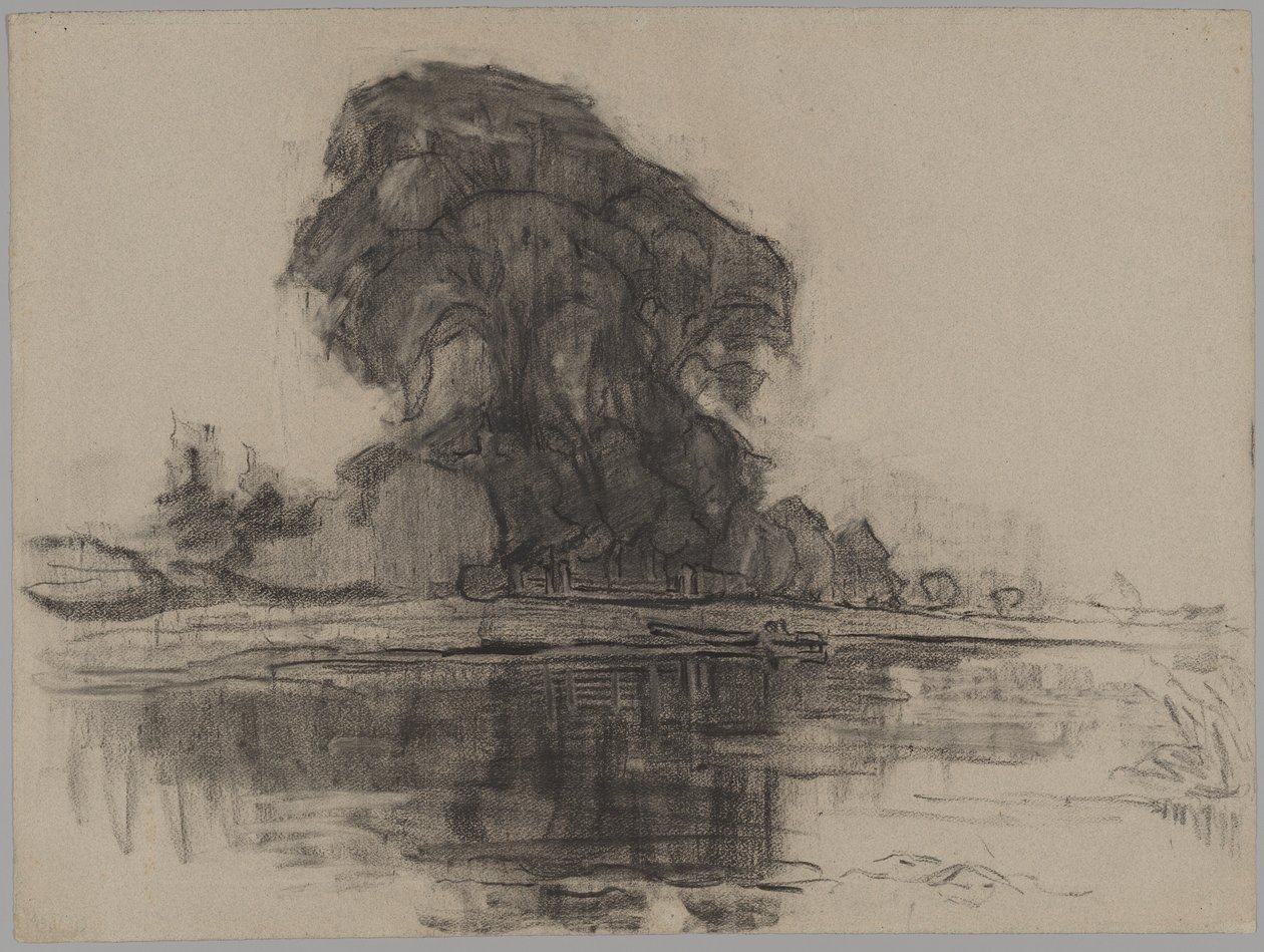 Boerderij Landzicht: Samenstellingsstudie door Piet Mondrian