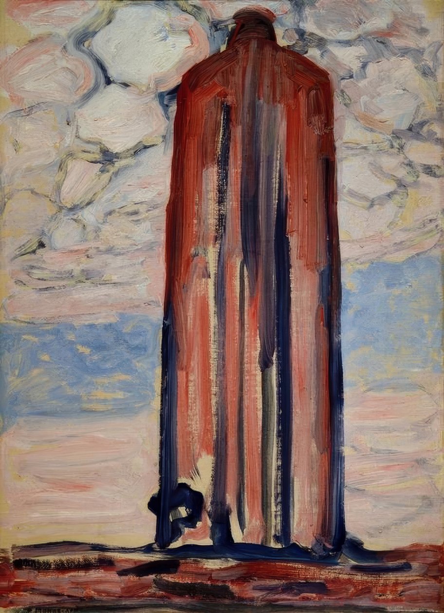 Vuurtoren in Westkapelle door Piet Mondrian
