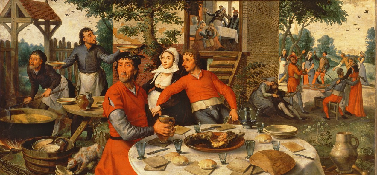 Boerenfeest, 1550 door Pieter Aertsen