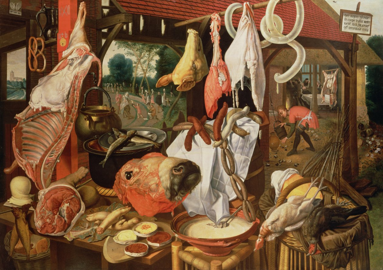 De Vleesstal, 1568 door Pieter Aertsen