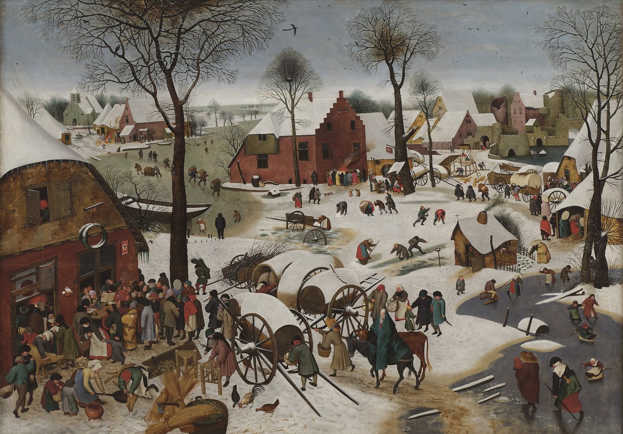 De volkstelling in Bethlehem door Pieter Breughel the Younger