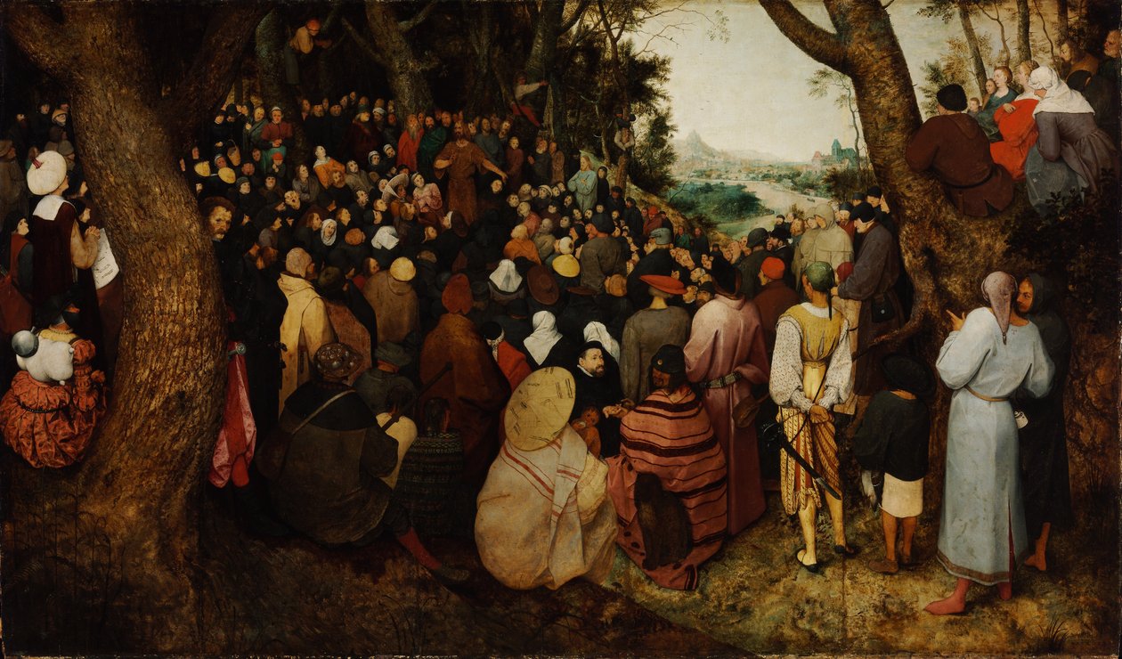 De preek van Sint Johannes de Doper door Pieter Bruegel the Elder