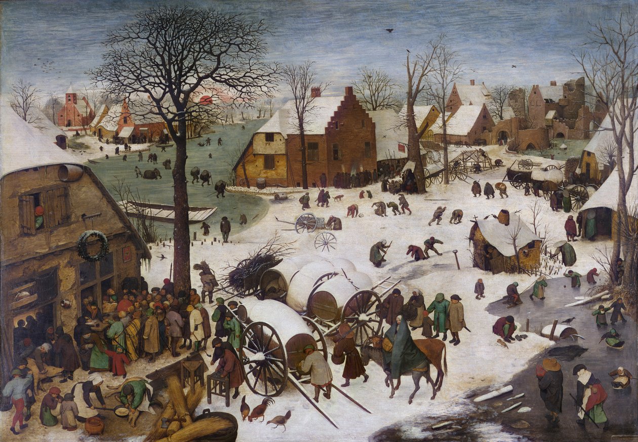 De Volkstelling in Bethlehem door Pieter Bruegel the Elder