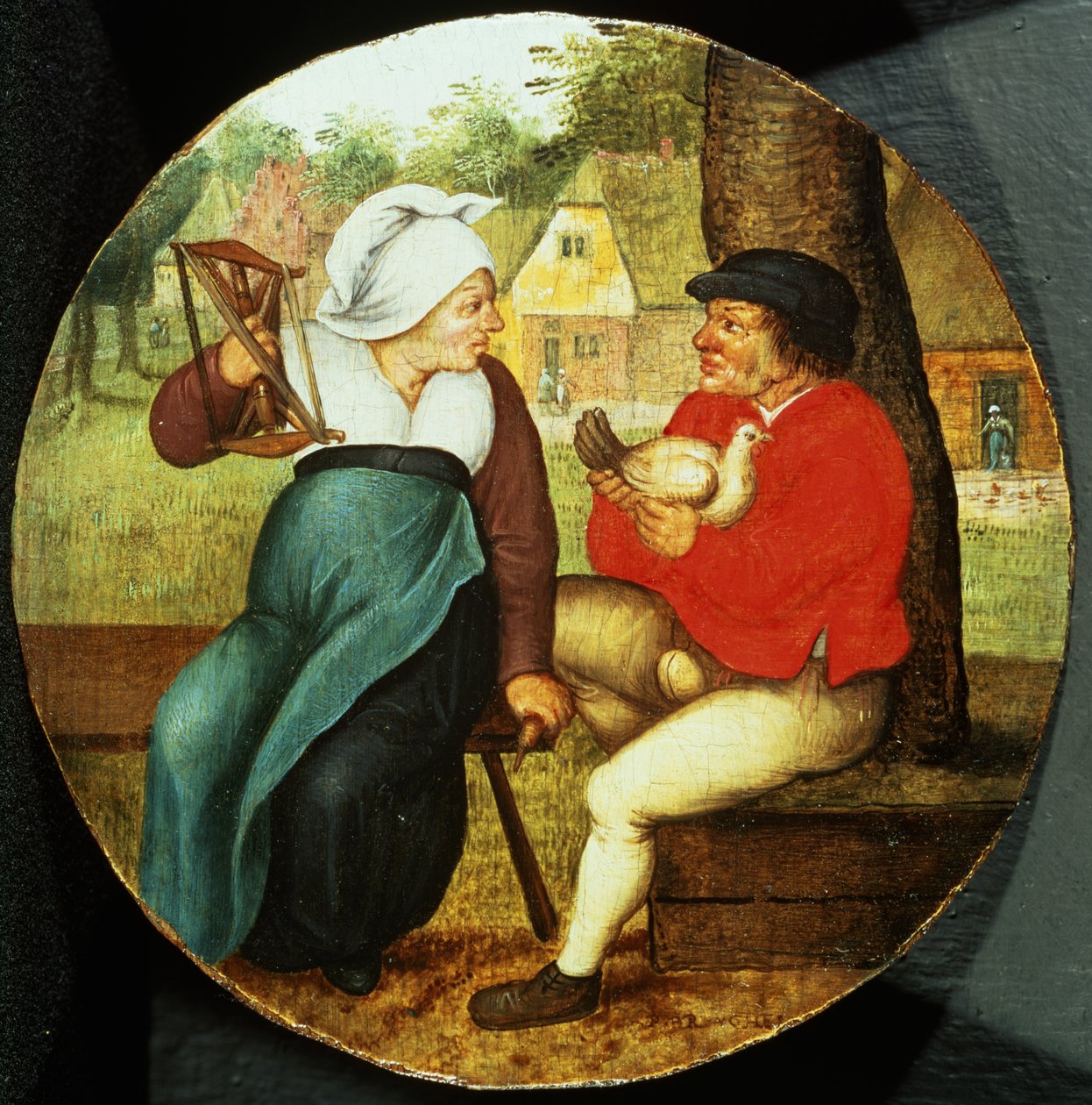 Een Vlaamse spreuk (paneel) door Pieter Brueghel the Younger