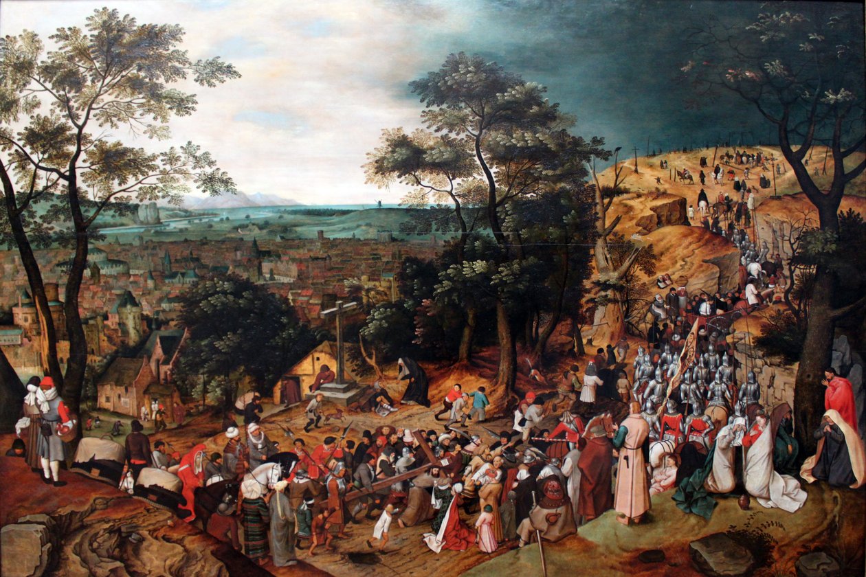 Christus draagt het kruis door Pieter Brueghel the Younger