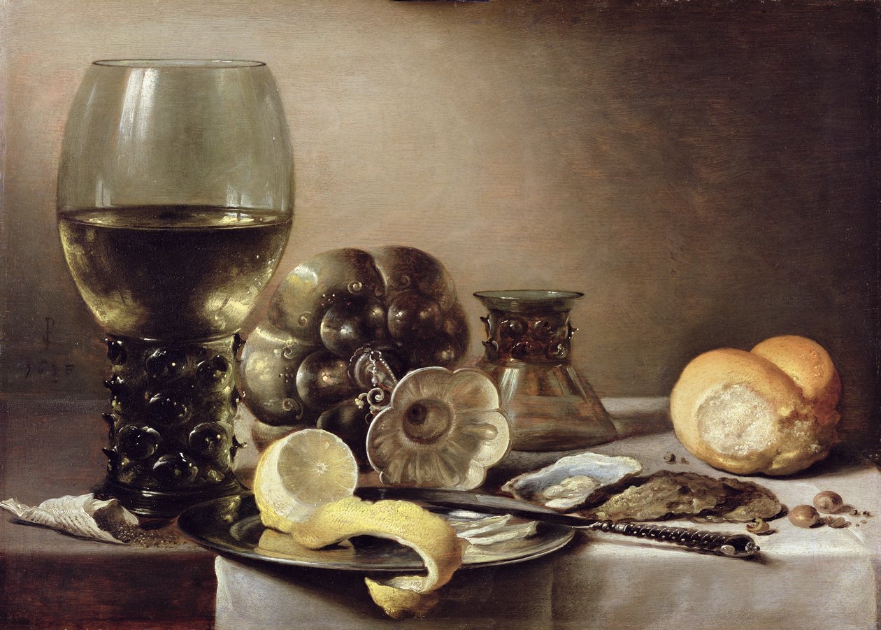 Het Oesterontbijt door Pieter Claesz