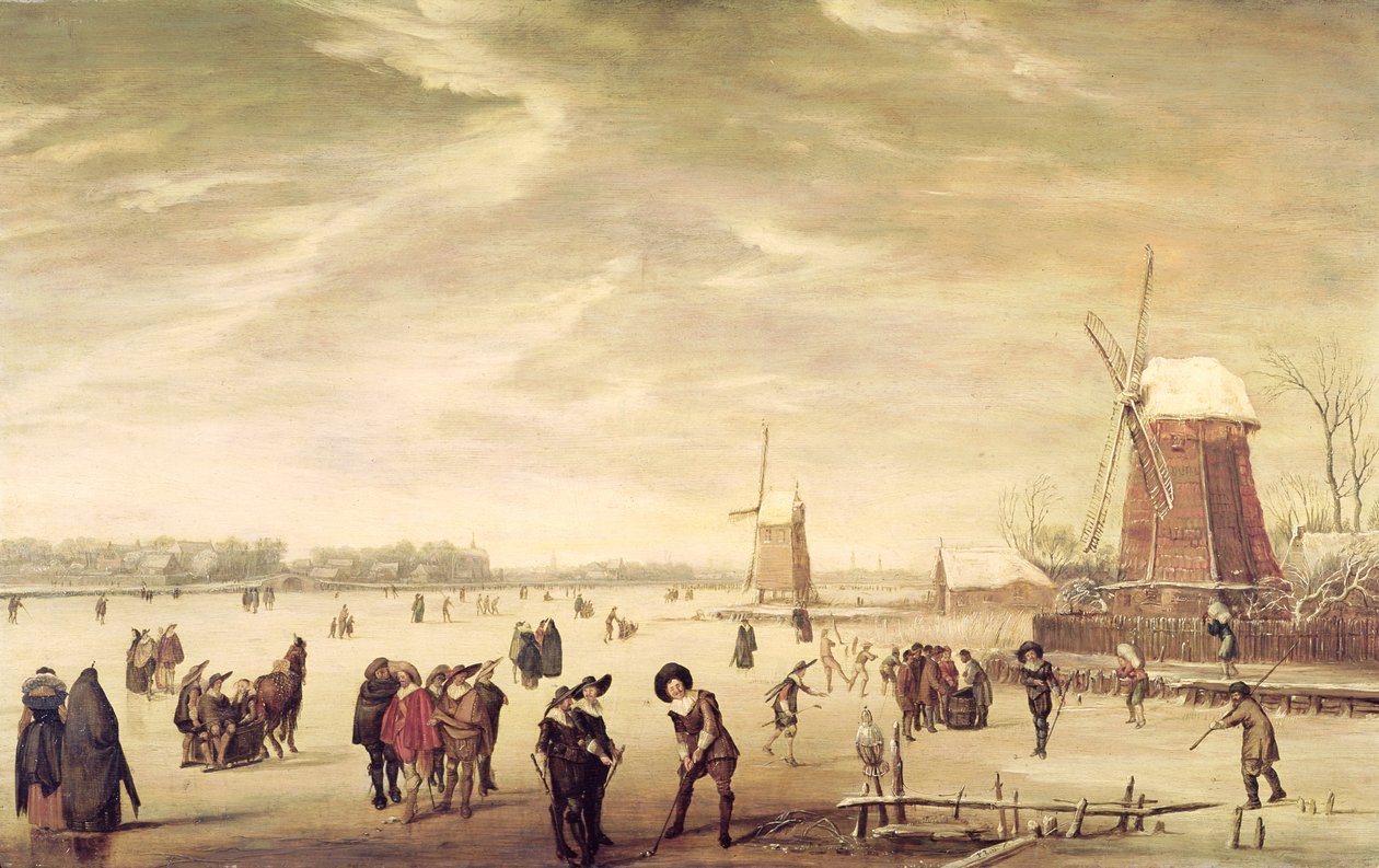 Spelletjes op het ijs door Pieter Codde
