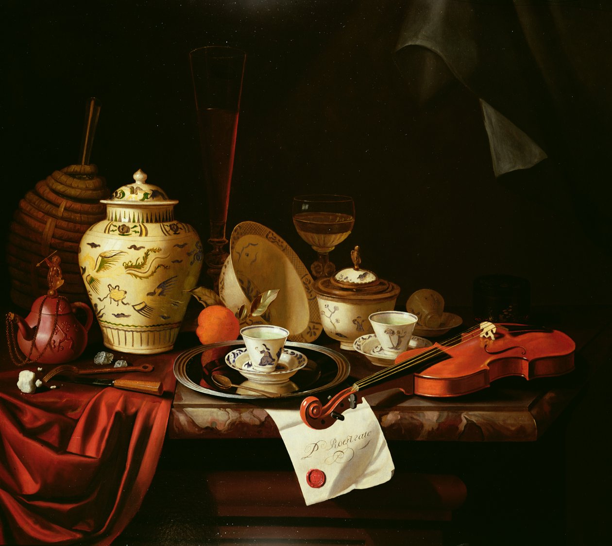Een stilleven door Pieter Gerritsz. van Roestraten