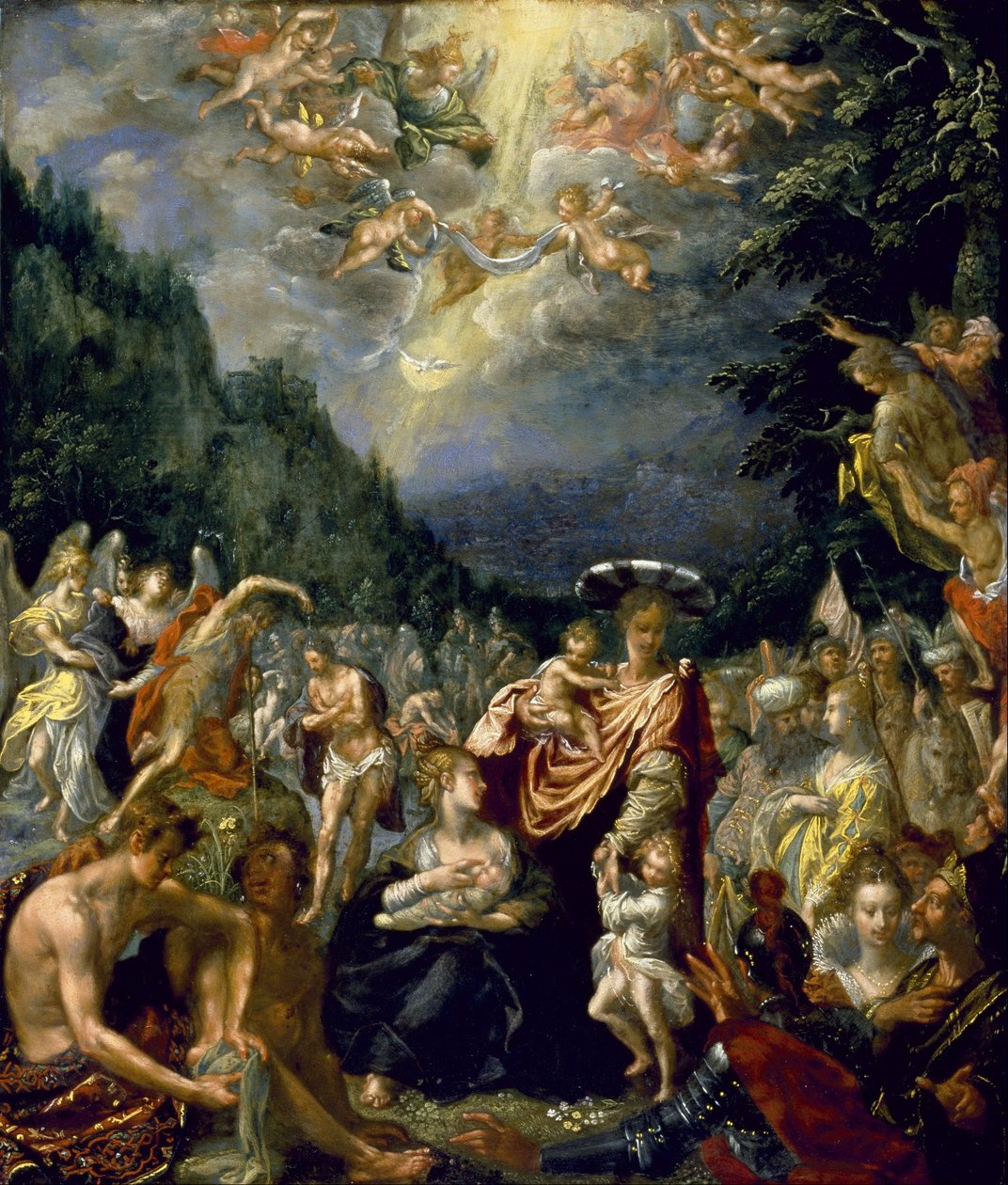 Doop van Christus door Pieter Isaacsz