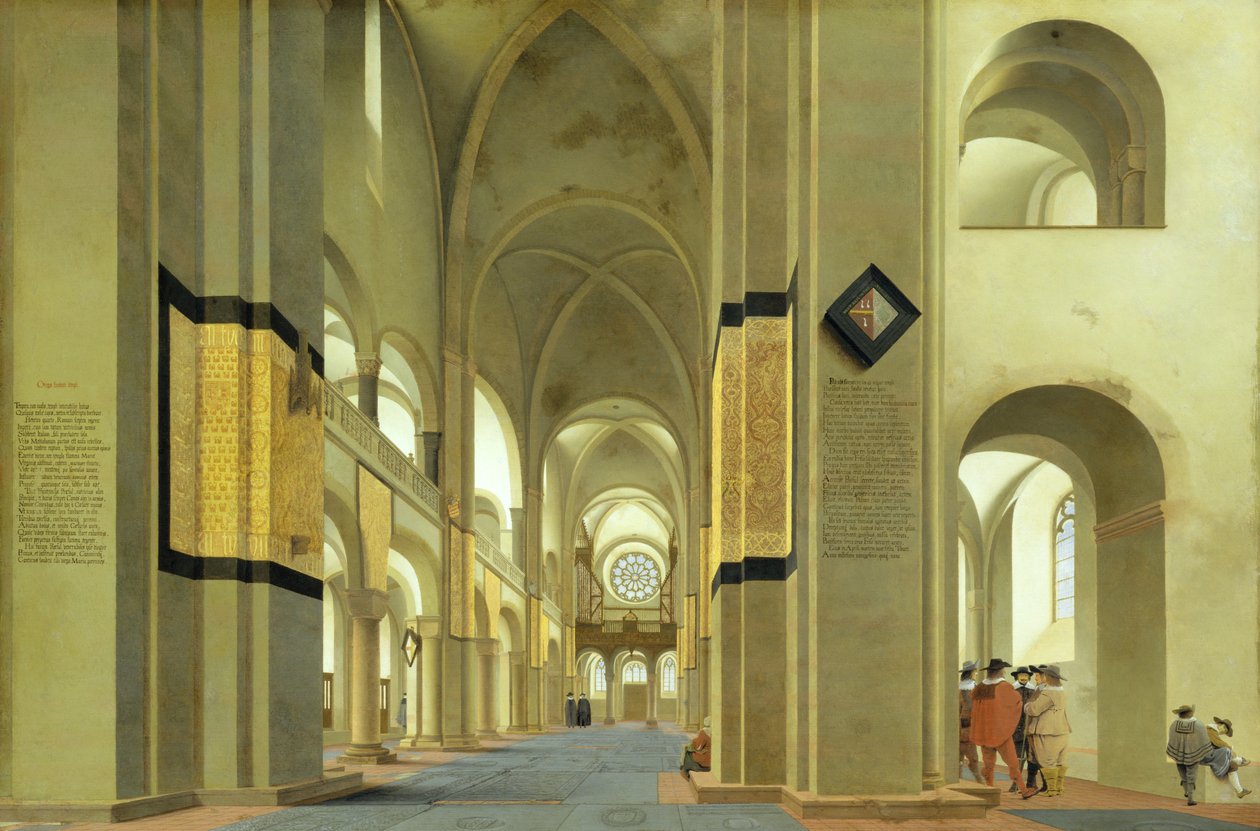 Interieur van de Marienkirche in Utrecht, 1638 door Pieter Janszoon Saenredam