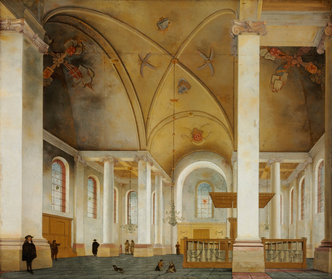 De Nieuwe Kerk in Haarlem door Pieter Janszoon Saenredam