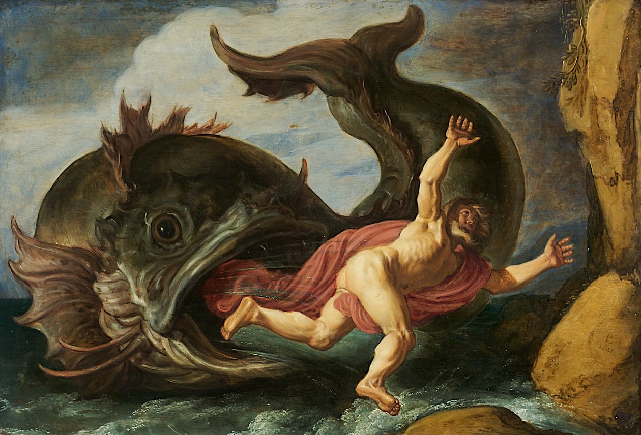 Jona en de walvis door Pieter Lastman