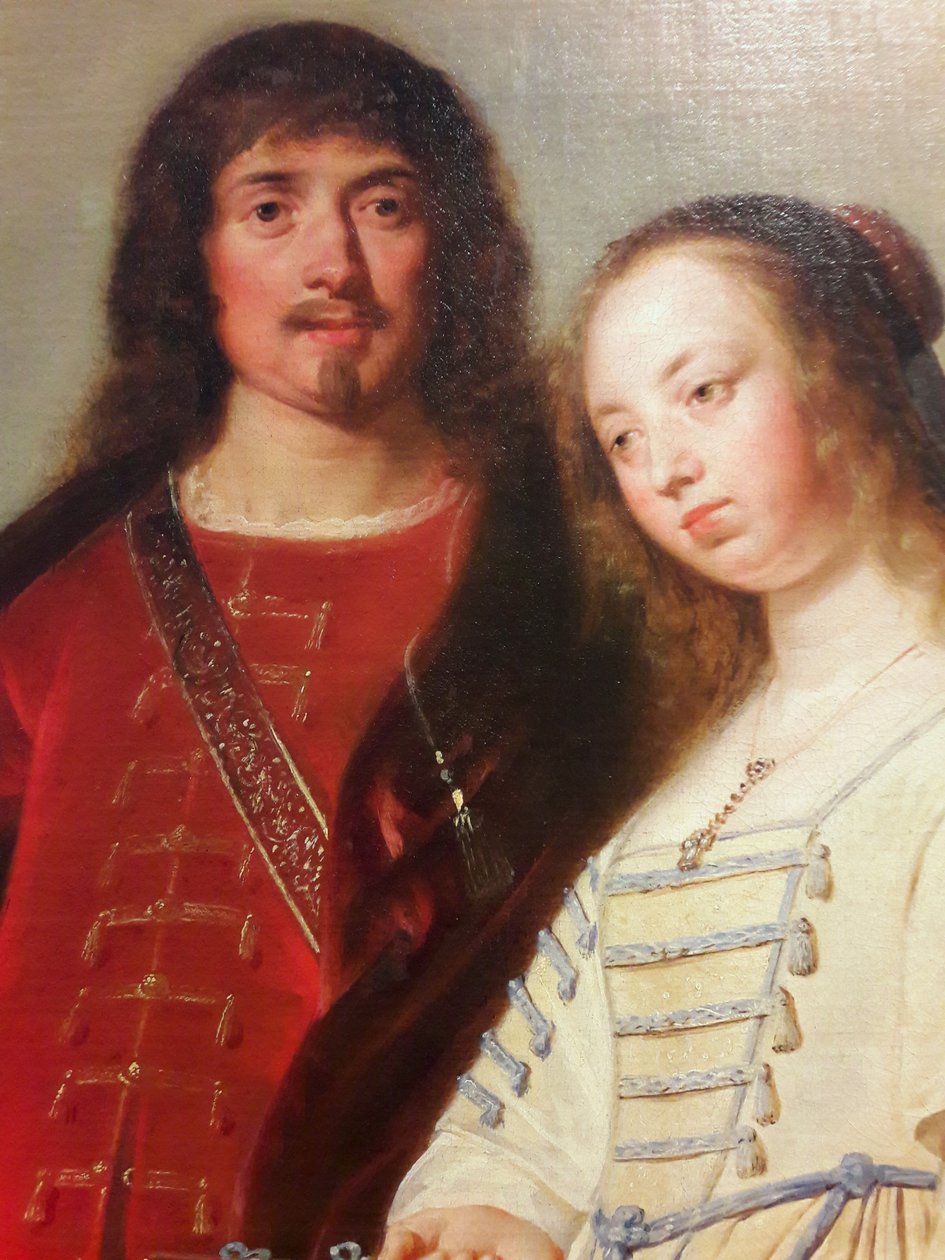 Familieportret in een landschap door Pieter Fransz de Grebber