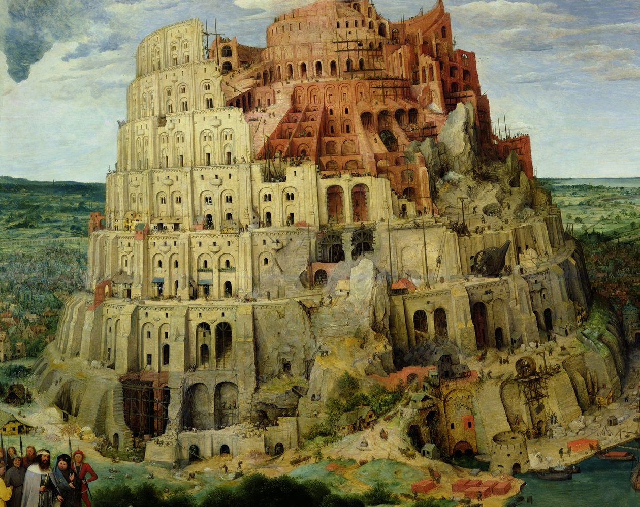 De toren van Babel, detail door Pieter Bruegel the Elder