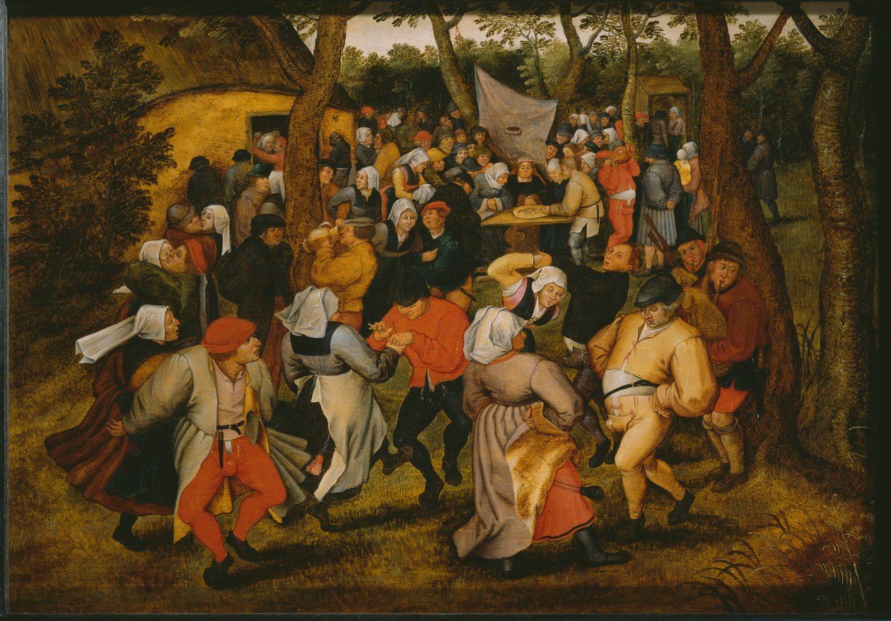 Bruiloftsdans in de open lucht, 1610 door Pieter Brueghel the Younger