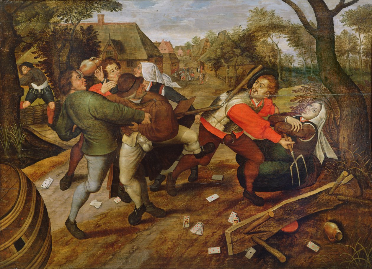 Boerengevecht door Pieter Brueghel the Younger