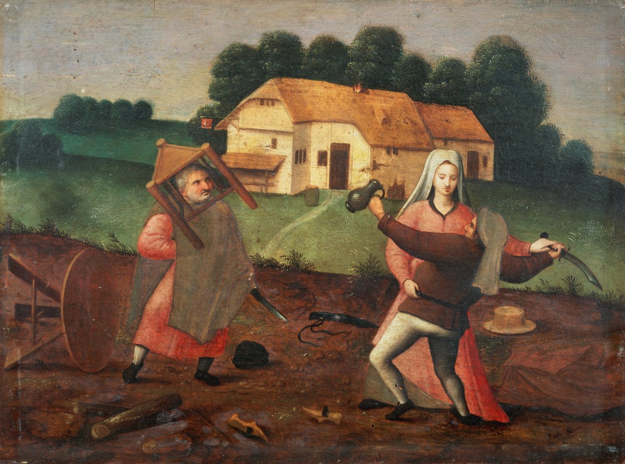 De Vechtpartij door Pieter Brueghel the Younger