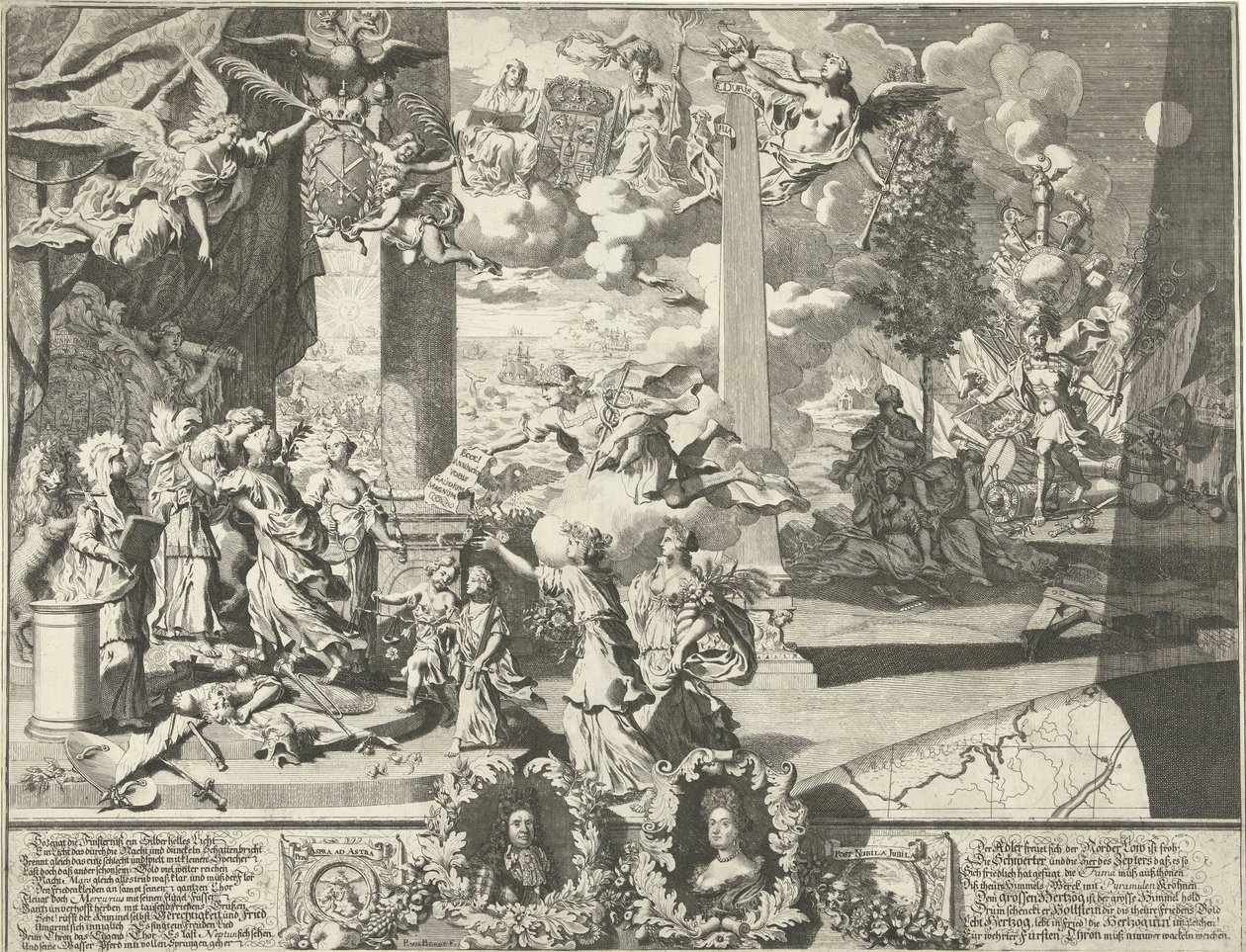 Allegorie op het Verdrag van Altona door Pieter van den Berge