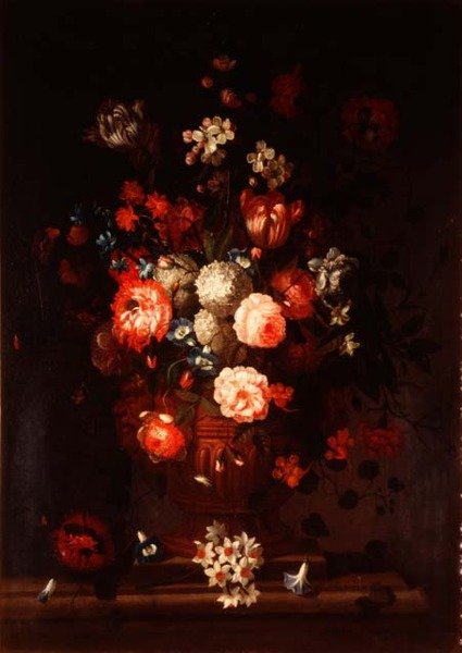 Stilleven, gemengde bloemen door Pieter (circle of) Casteels