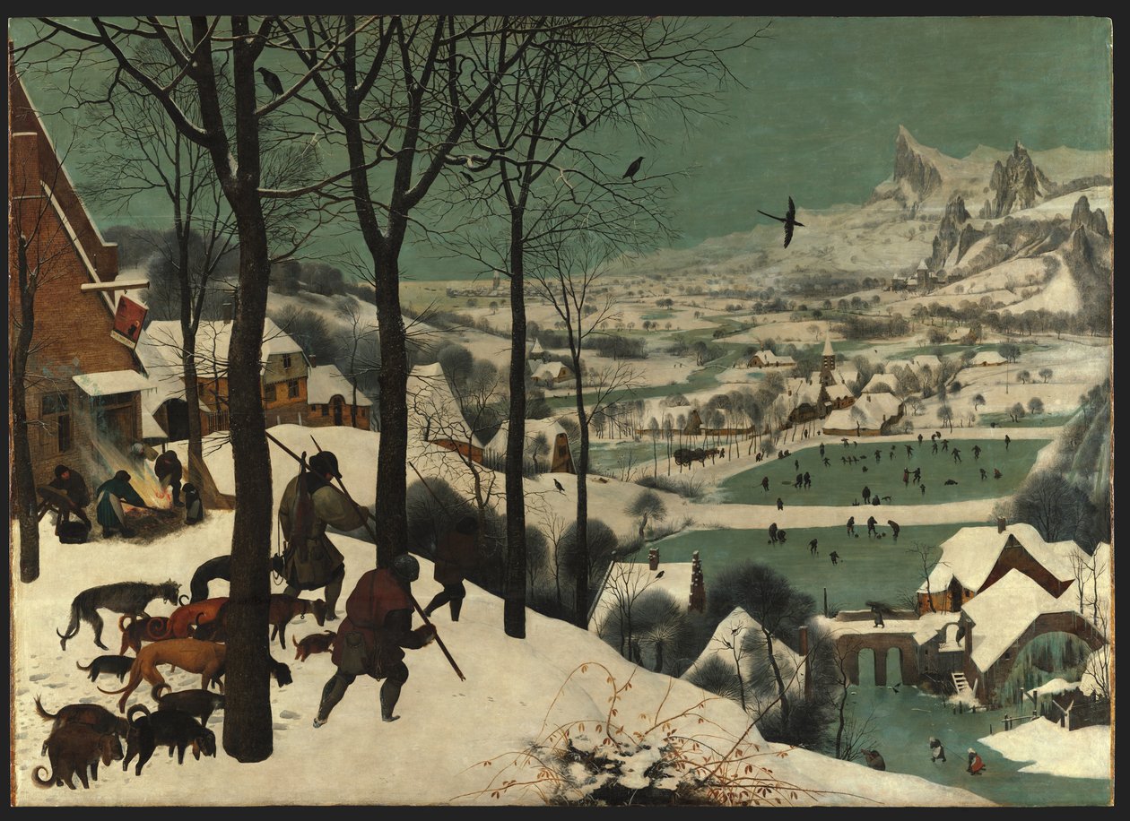 Jagers in de sneeuw door Pieter Bruegel the Elder