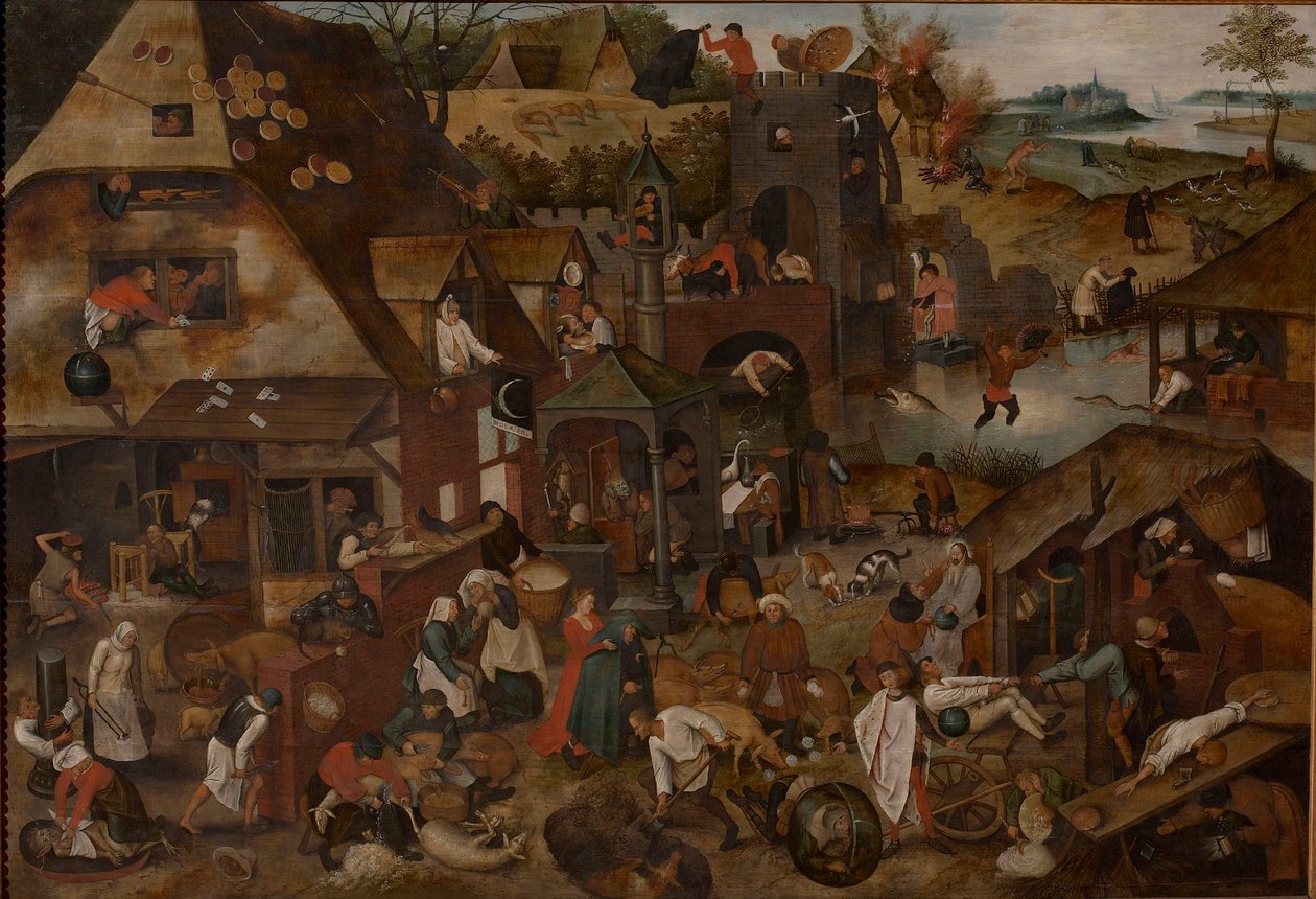 Vlaamse spreekwoorden, 1607 door Pieter Brueghel the Younger