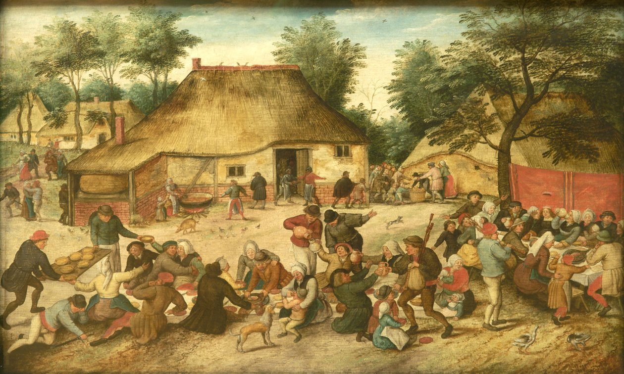 De boerenbruiloft door Pieter Brueghel the Younger