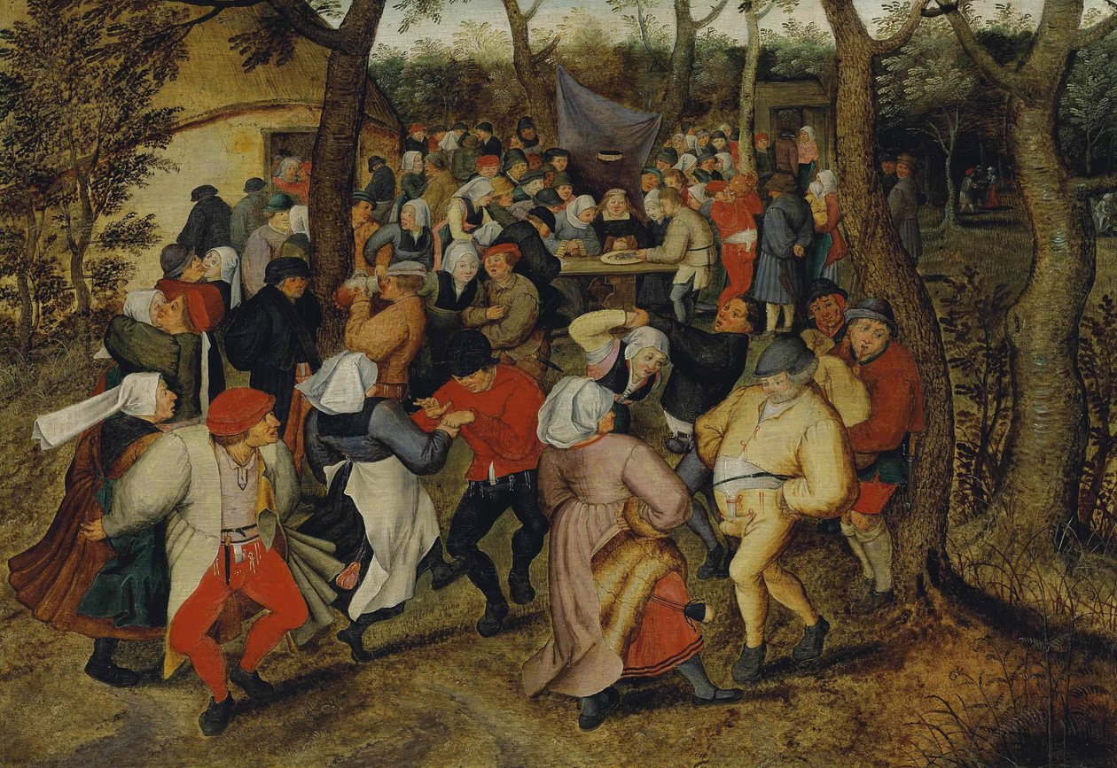 De huwelijksdans door Pieter Brueghel the Younger
