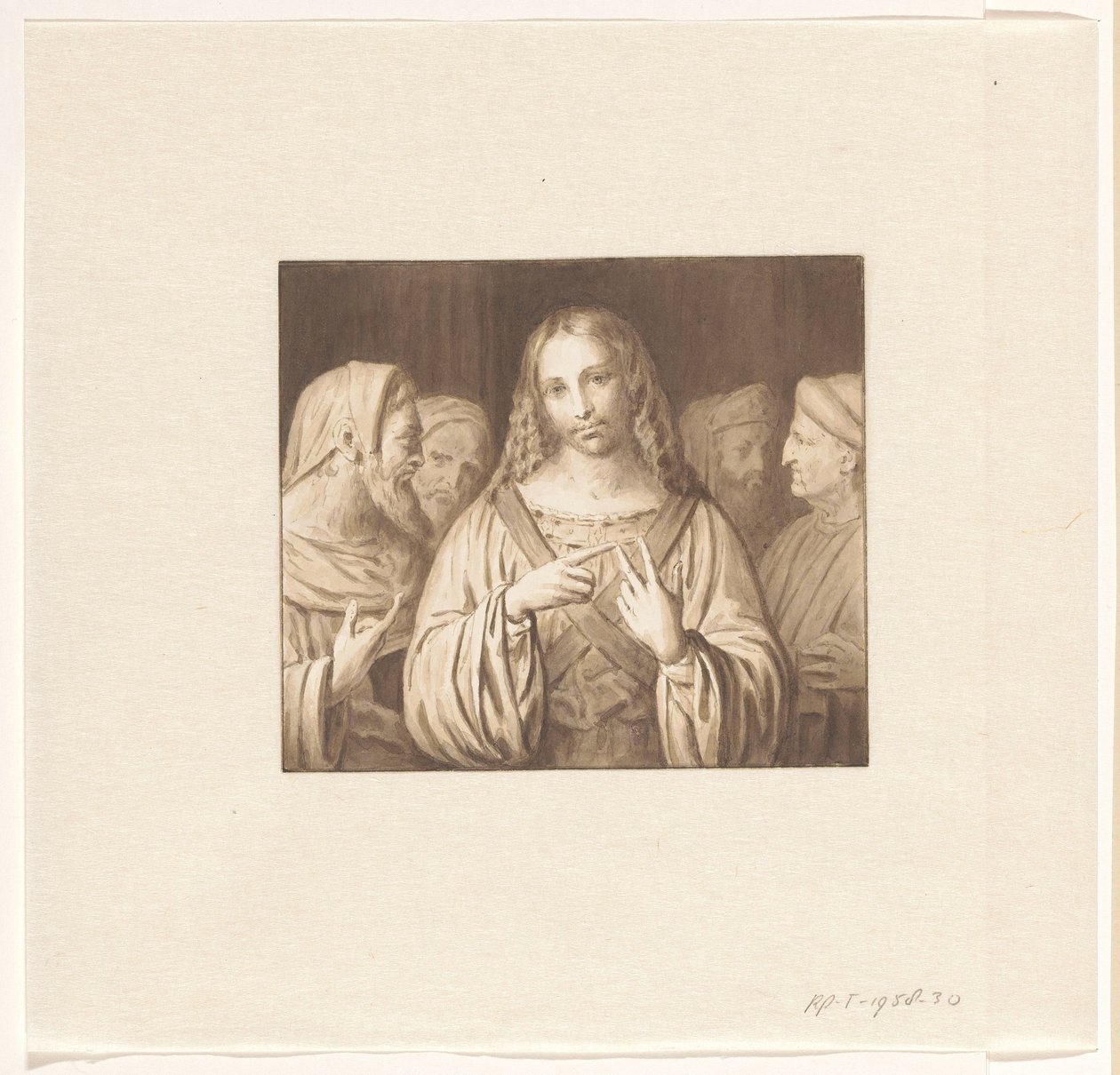 De jonge Christus tussen de schriftgeleerden door Pieter Christoffel Wonder