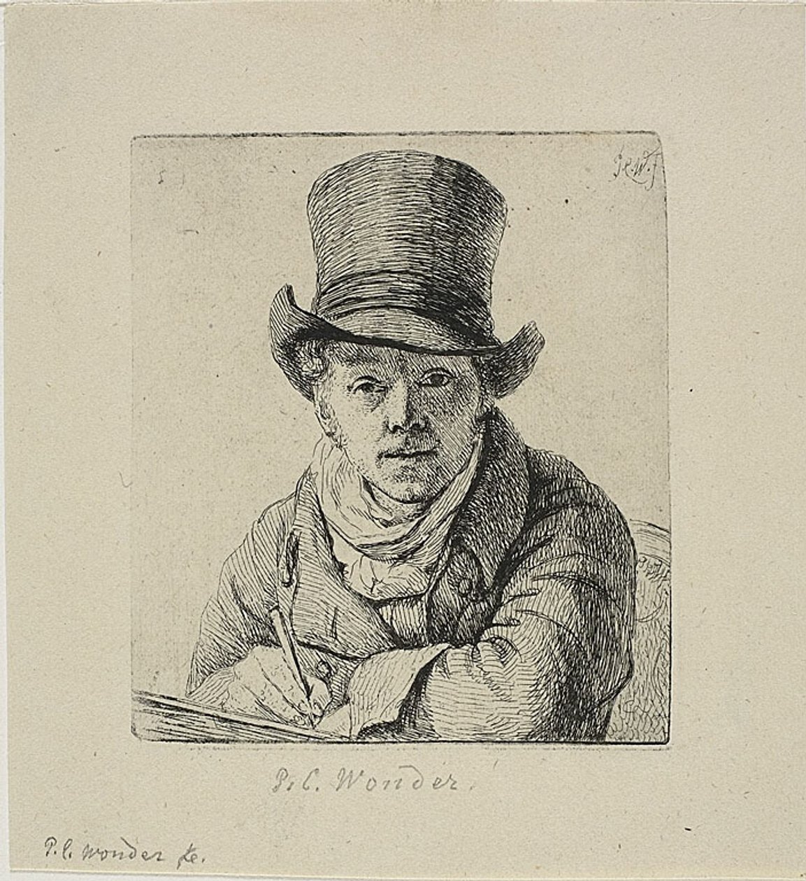 Zelfportret door Pieter Christoffel Wonder
