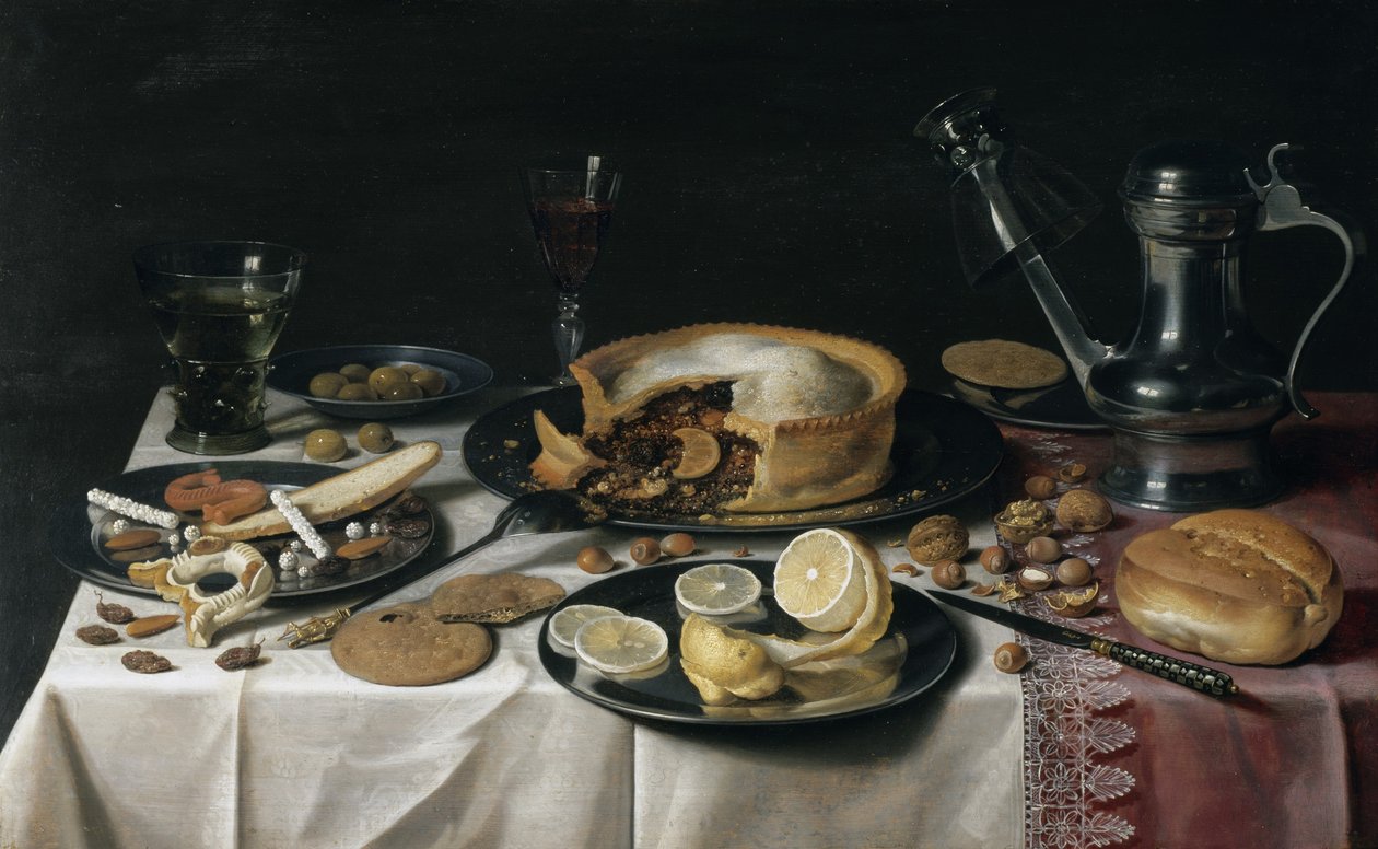 Stilleven, 1625-30 door Pieter Claesz