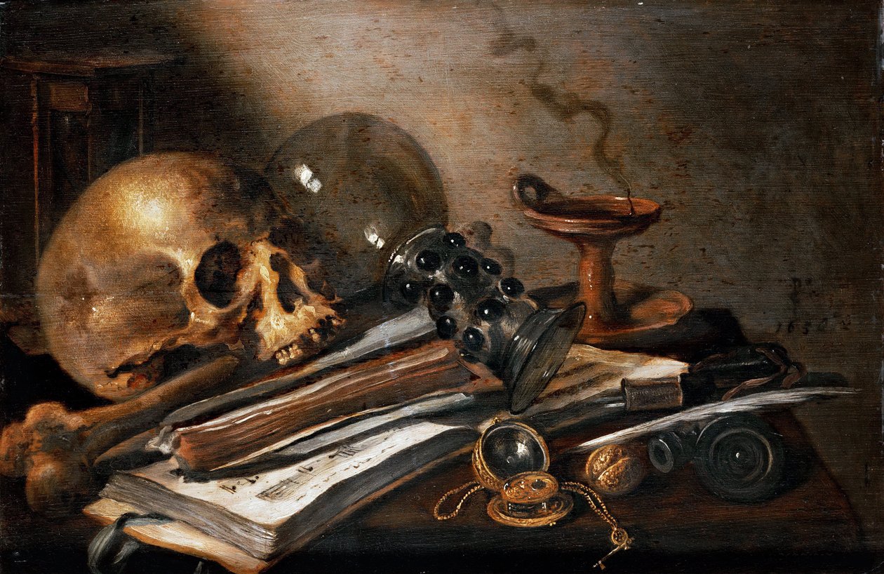 Stilleven, ijdelheid door Pieter Claesz